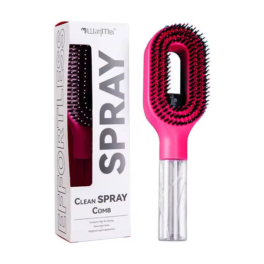 2-in-1 Spray Hair Brush | Anti-Static Detangling Mist Comb