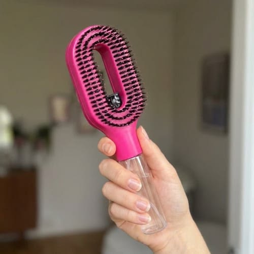 2-in-1 Spray Hair Brush | Anti-Static Detangling Mist Comb